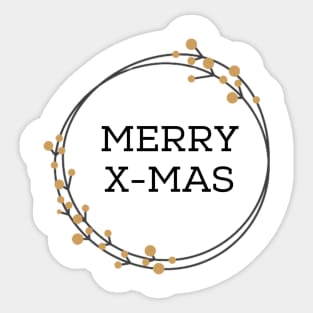 Merry Christmas and a Happy New Year Sticker